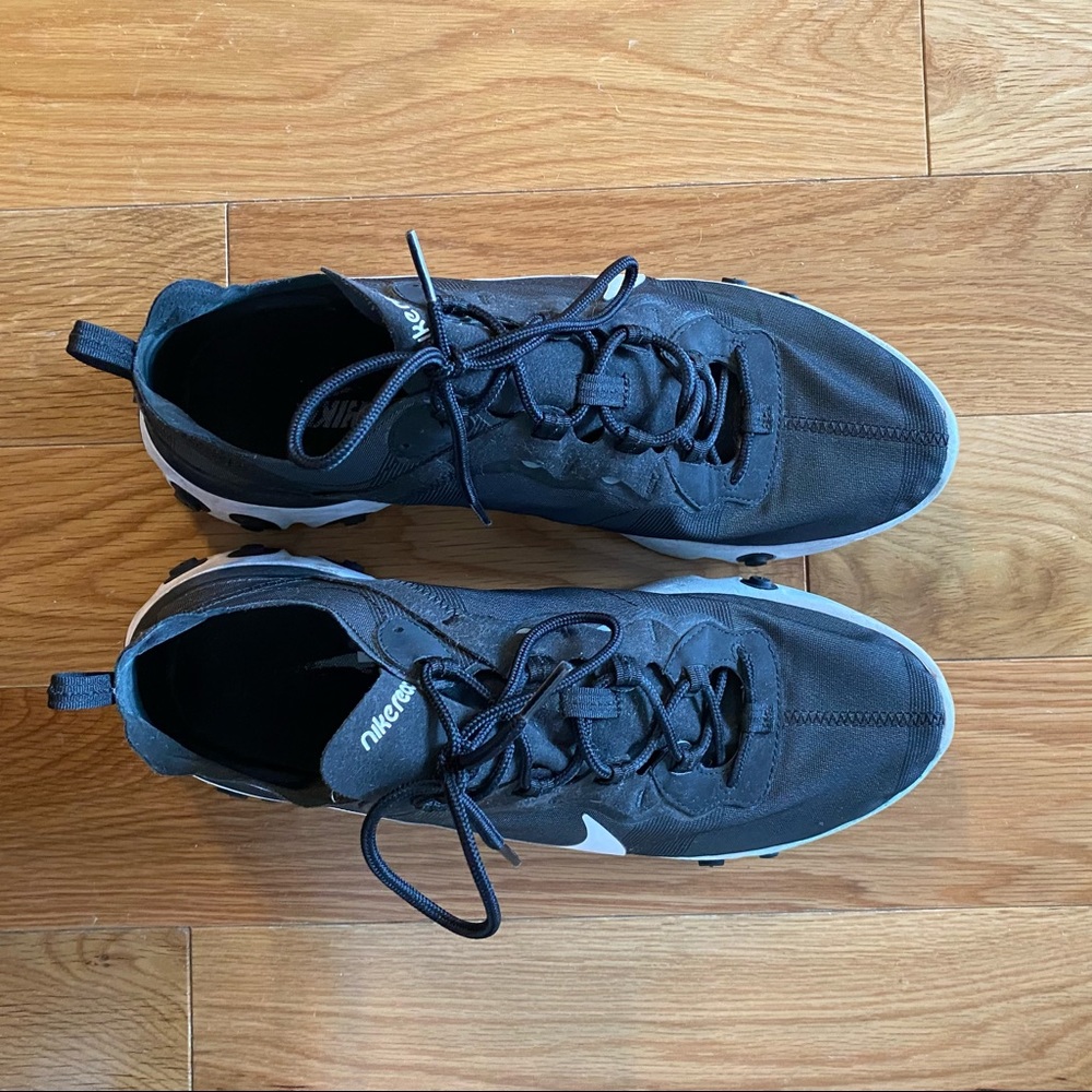 Nike React Element 55 in Black/White - Men’s Size 12